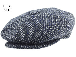 City Sport Newsboy Cap Blue Tweed