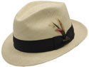 Stefeno Skip Panama Straw Fedora Hat