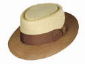 Biltmore Two Tone Pork Pie Straw Hat
