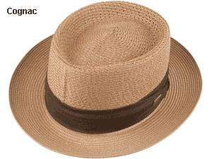 Dobbs Bishop Pork Pie Straw Hat