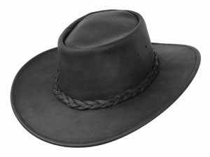 Minnetonka Leather Crushable Fold up Hat