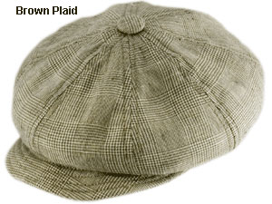New York Plaid Linen Spitfire Cap