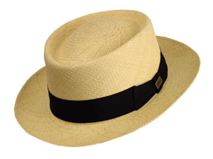 Broadway Pork Pie Panama Straw Hat